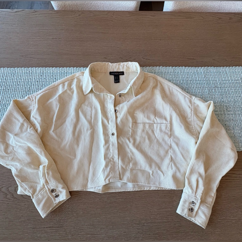 Streetwear Society Off-White Corduroy Shirt
